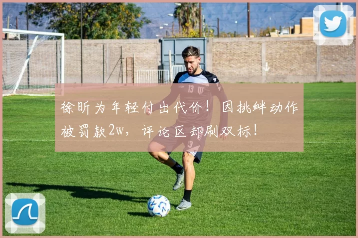 徐昕为年轻付出代价！因挑衅动作被罚款2w，评论区却刷双标！